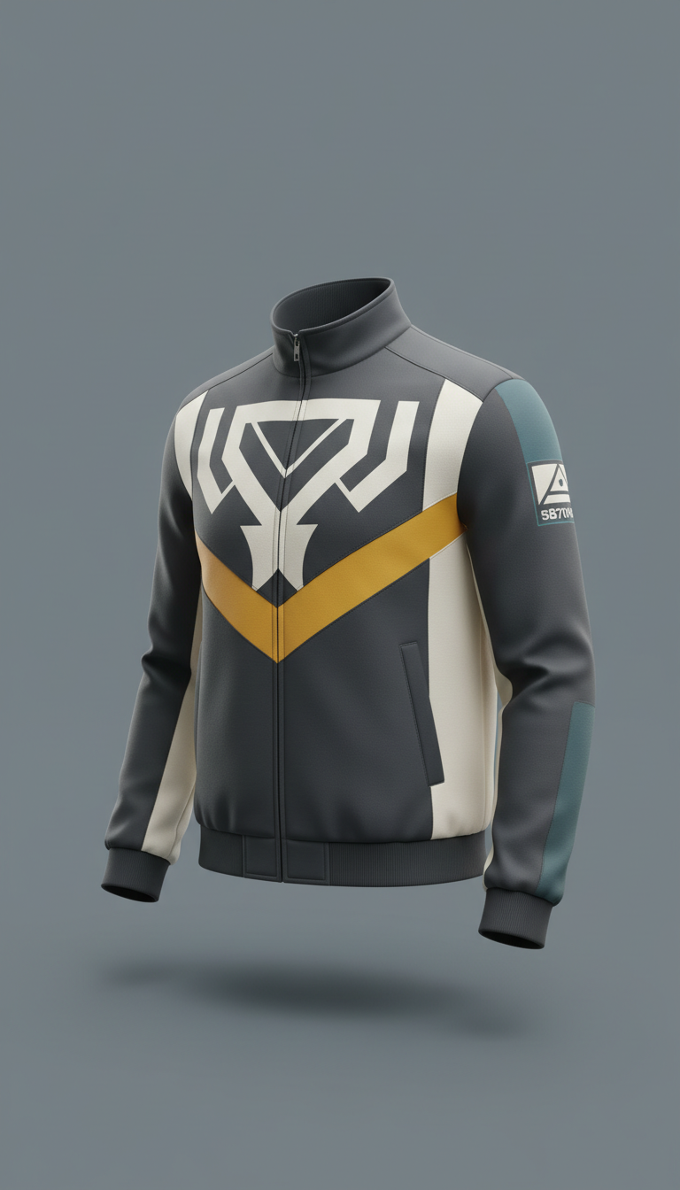 Tailored streetwear jacket with angular seams
