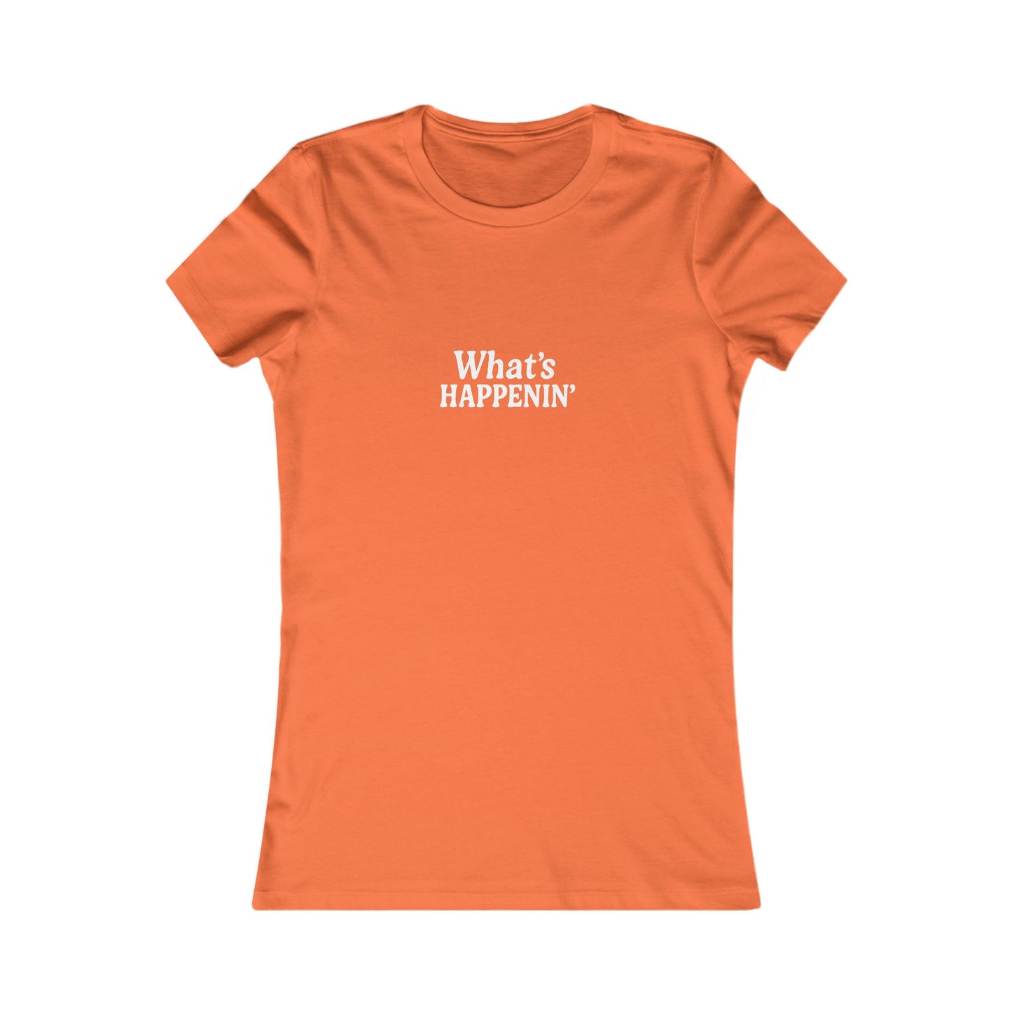 What's Happenin' Women's Tee — Retro Graphic Short-Sleeve Shirt