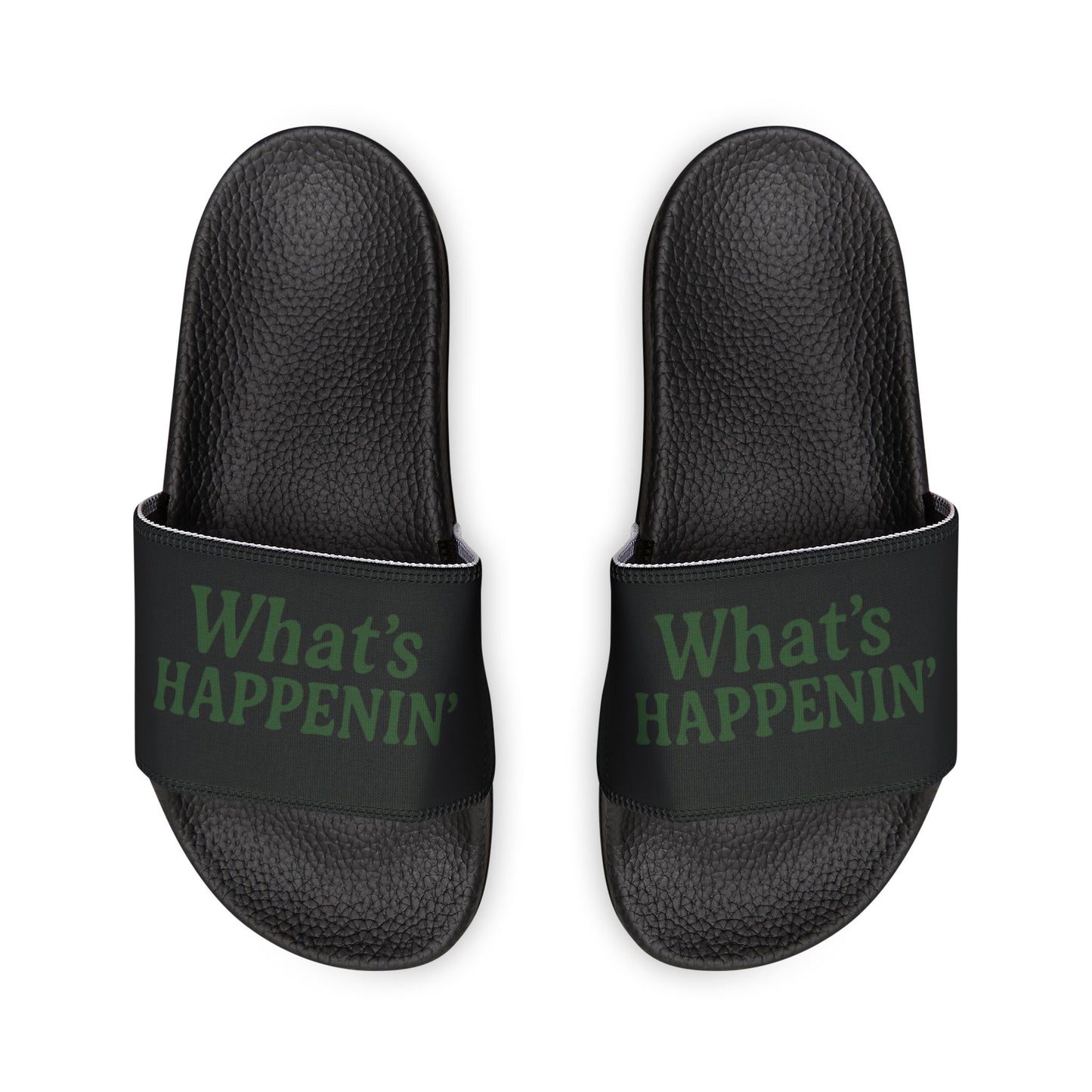 Women's Removable-Strap Slide Sandals — Customizable Black Pool & Beach Slides