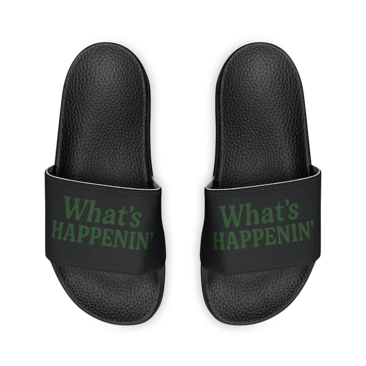 Women's Removable-Strap Slide Sandals — Customizable Black Pool & Beach Slides